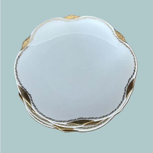 RS Germany Dessert Plate Set (c. 1910–1938) Four (4) 20th-century porcelain dessert plates from the Reinhold Schlegelmilch...