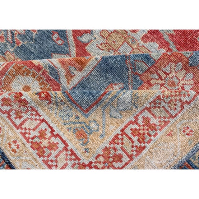Early 20th Century Fine Hand-Knotted Antique Veramin Rug in Wool With Floral Medallion Design For Sale - Image 12 of 13