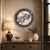 White Paper Mache Fig Branch in Cartapesta Round Frame For Sale - Image 8 of 9
