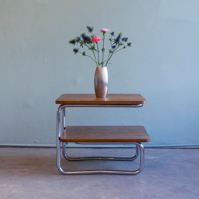 Vintage Bauhaus Tubular Steel Side Table, 1930s For Sale - Image 9 of 9