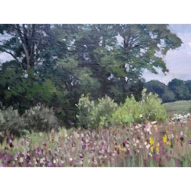 Alfejs Bromults, In the Heyday of Summer, 1988, Oil on Canvas and Cardboard For Sale - Image 3 of 6