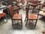 English Set of 4 19th-Century English Cromwellian Leather & Oak Dining Chairs For Sale - Image 3 of 18