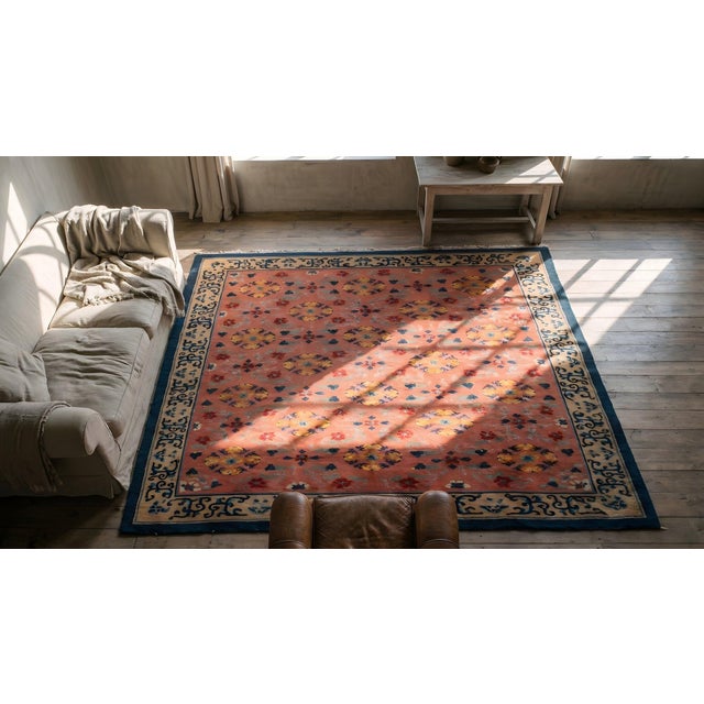 Textile 1920s Chinese Art Deco Carpet ( 9'2" x 11'9" - 280 x 358 ) For Sale - Image 7 of 8
