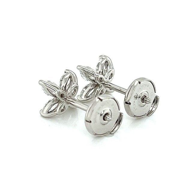 • Brand: Tiffany & Co. • Collection: Victoria • Style: Diamond Cluster Stud Earrings • Material: platinum (Pt950) •...