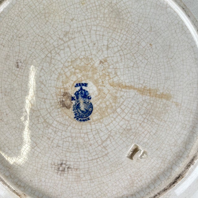 Blue Vintage Jane Model Salad Bowl from KG Lunéville, 1890s For Sale - Image 8 of 9