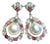 Bochic "Orient" Vintage Pink Sapphire & White Pearls Earrings 18K Gold & Silver For Sale