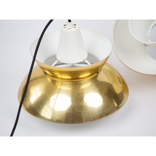 Metal Vintage Danish Pendant Lamps by Henning Klok for Louis Poulsen, 1950s, Set of 2 For Sale - Image 7 of 14