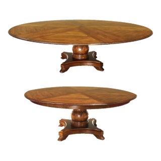 Country Farm Jupe Dining Table on Solid Wood Turned Pedestal Seats 6-12 People For Sale