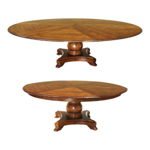 Country Farm Jupe Dining Table on Solid Wood Turned Pedestal Seats 6-12 People