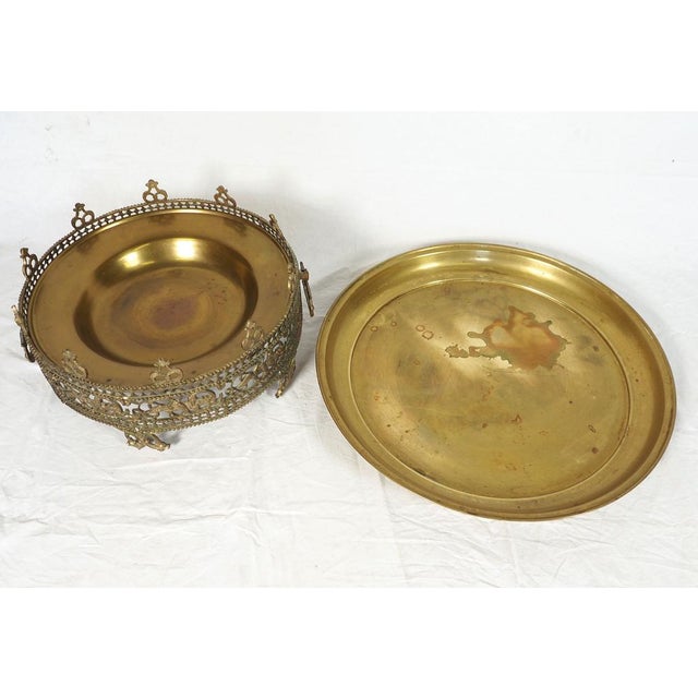 Antique Large islamic Mangal cast brass brazier with openwork decoration Condition: traces of usage, Dimension: diameter:...