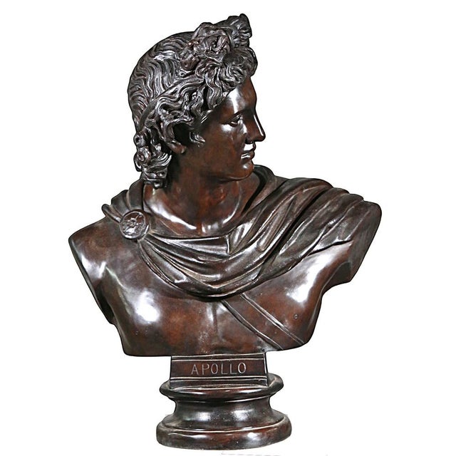 Bust of Apollo, 21st Century, Bronze, in Flawless conditions. Designed from 2000