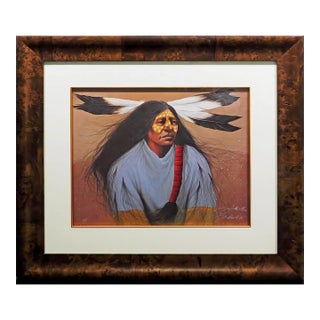 Frank Howell "Lakota Shirts Wearer" Hand Signed Submit an Offer Custom Framed For Sale