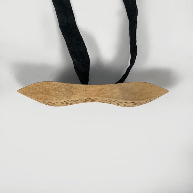 Mario Botta Postmodern Italian Wooden Bow Tie by Mario Botta for Riva 120, 2002 For Sale - Image 4 of 13