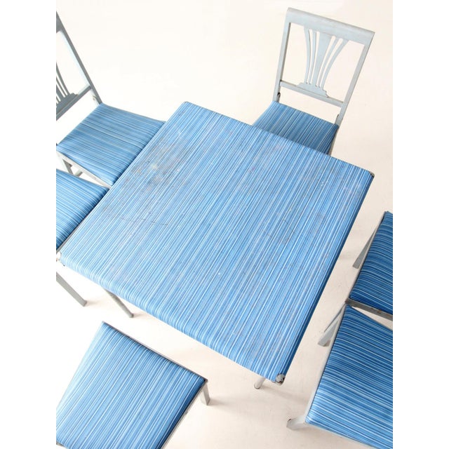 Mid-Century Dinette Set With Samsonite Folding Table and 6 Leg-O-Matic Chairs For Sale - Image 16 of 18