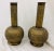 Pair Stunning Vintage Brass Vases with beautiful Floral Designs all over. Fabulous age and gold patina. Perfect flanking a...