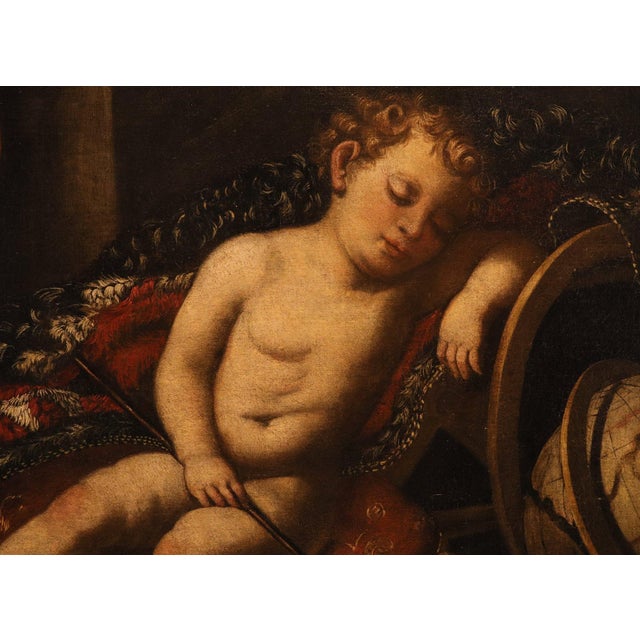 Circle of Antonio Tibaldi, Vanitas Still Life, 1700, Oil on Canvas For Sale - Image 9 of 16