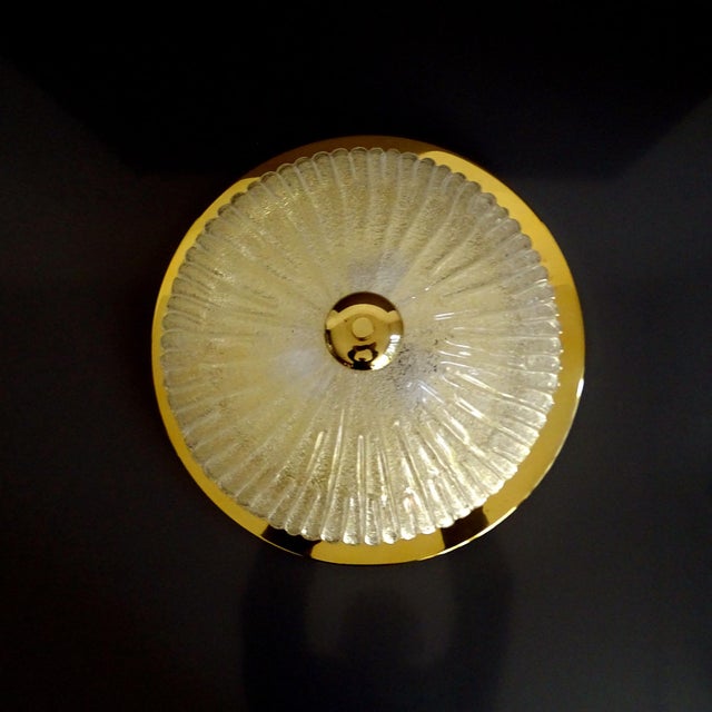 1960s Large Vintage Glass Flush Light, 1960s For Sale - Image 5 of 17