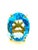 Bochic “Capri” Vintage Natural Oval Shape Blue Topaz & Diamond Set In 18K Gold & Silver Natural Round Shape Center Blue...