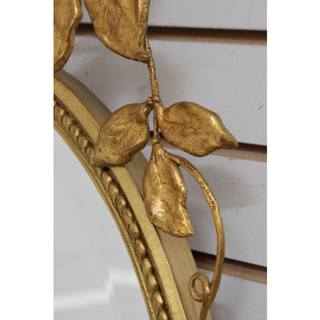 Carvers Guild Oval Giltwood Wall Mirror For Sale - Image 9 of 13