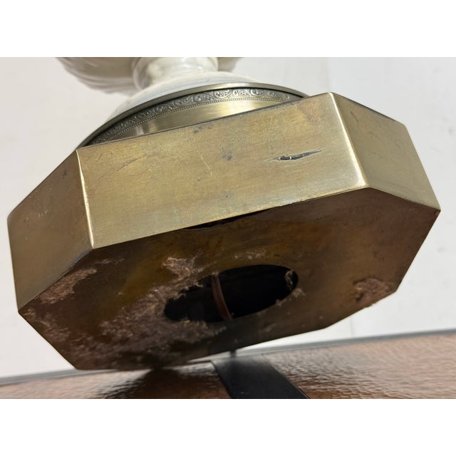 Early 20th Century Italian Capodimonte Style Table Lamp With Original Lamp Shade For Sale - Image 12 of 12