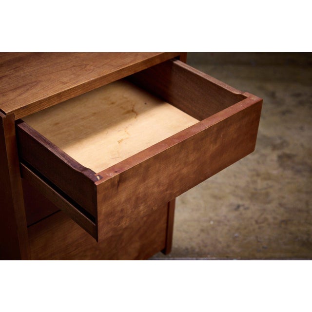 Wood Late 20th Century Three-Drawer Pedestal Table by George Nakashima For Sale - Image 7 of 9