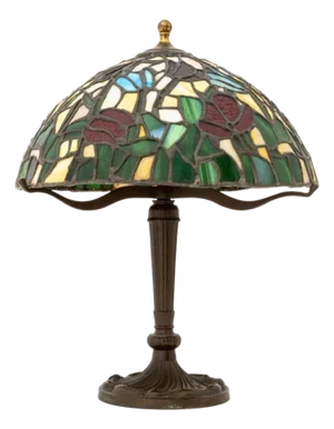 Tiffany Studios Style Stained Glass Table Lamp