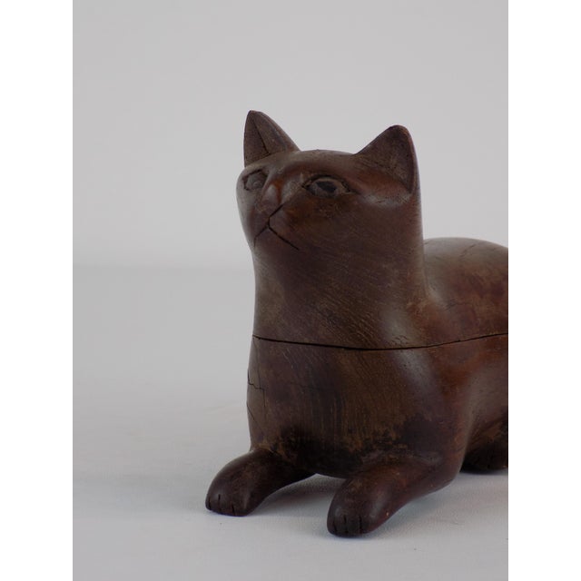 Brown Gatto Box Handmade Carved, France, 1960 For Sale - Image 8 of 11