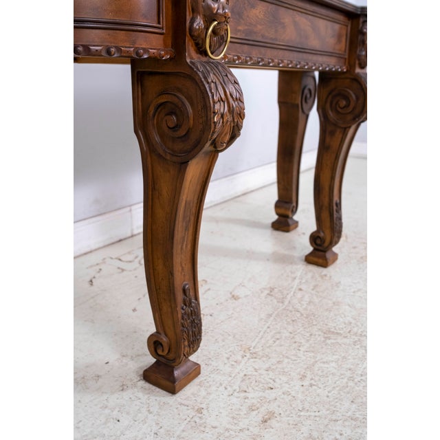 Sherrill Lion Head Carved Mahogany Console Sideboard For Sale - Image 14 of 18