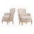 Pair of French Painted Bergères With New Upholstery, C. 1910 For Sale