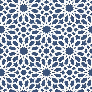 Sample - Schumacher X Martyn Lawrence Bullard Agadir Screen Wallpaper in Lapis For Sale