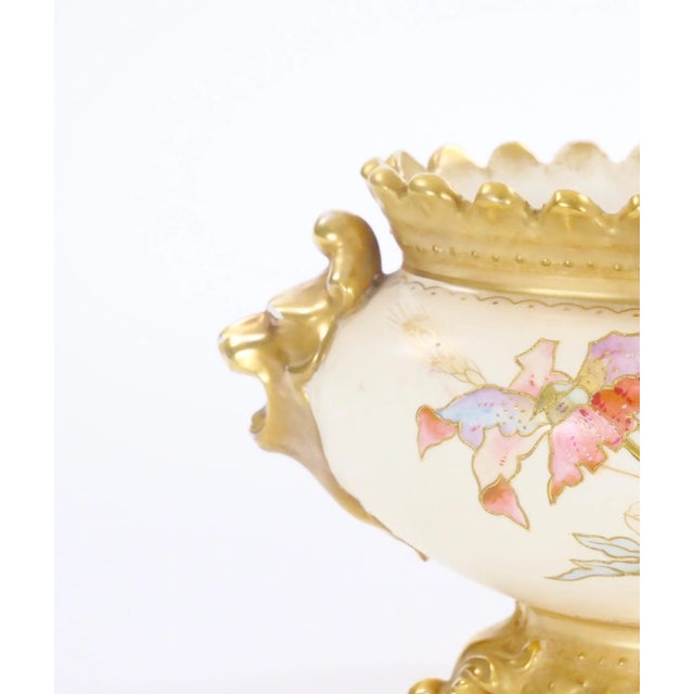 Hand Painted & Gilt Decorated Floral / Foliate Design German Centerpiece For Sale In New York - Image 6 of 10