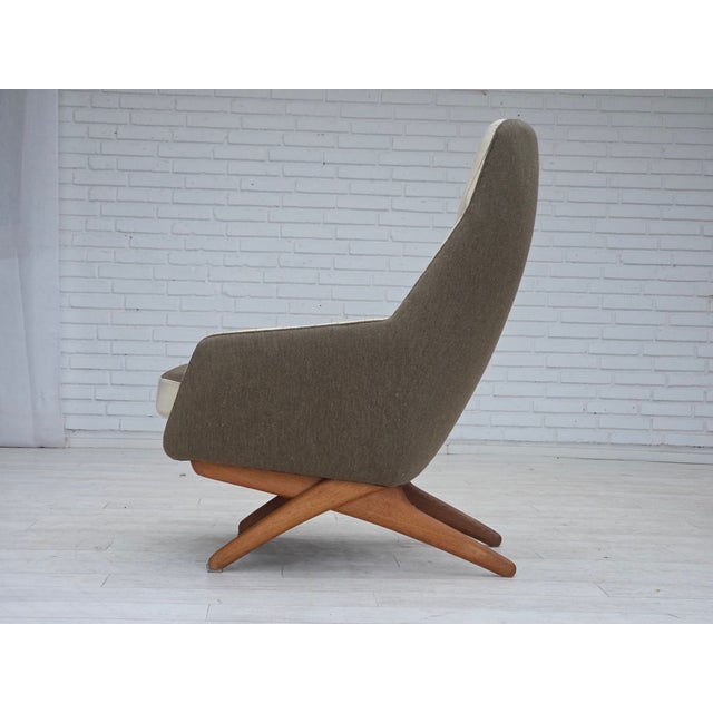 Vintage Danish Chair in Wool Fabric by Illum Wikkelsø, 1960s For Sale - Image 11 of 18
