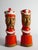 A dramatic and rare pair of monumental Italian mid-century ceramic sculptures depicting the King and Queen chess pieces,...