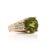 Modern 8.17 Carat Round Cut Peridot & Diamond 18k Gold Statement Ring, Size 8.25 For Sale - Image 3 of 6