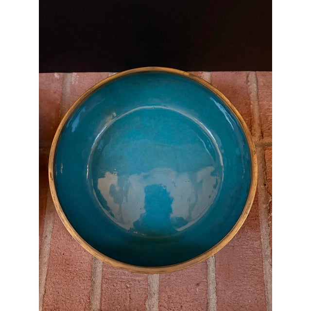Vintage Cloisonné Round Lidded Jar / Trinket Box For Sale - Image 10 of 12