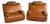 Italian Modern Brown Leather Armchairs, 1970s, Set of 2 For Sale
