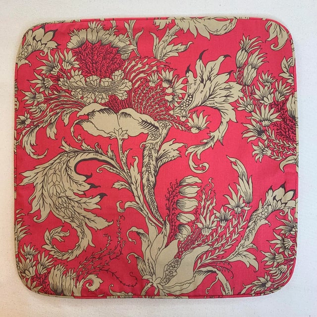 Contemporary Designer Vicki Payne Free Spirit Crewel Brown Pink & Taupe Block Print Botanical Floral Leaf Pillow Covers - Set of 3 For Sale - Image 3 of 6