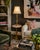 Vintage Catco Neoclassical floor lamp with a built-in marble tray table, heavily influenced by mid-20th-century Hollywood...