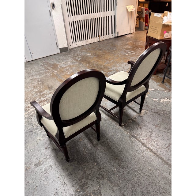 Bernhardt Oval-Back Dining Armchairs, Pair For Sale In San Francisco - Image 6 of 12