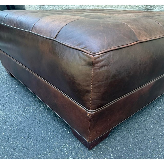 Lee Industries Tufted Square Cocktail Ottoman For Sale - Image 9 of 12