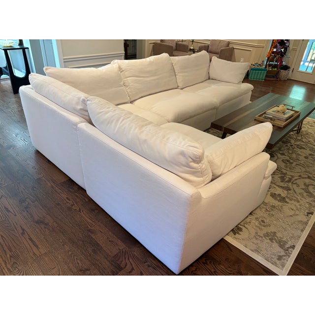 Restoration Hardware Restoration Hardware Cloud Couch Modular 4-Piece – Deep Seat Track Arm For Sale - Image 4 of 7