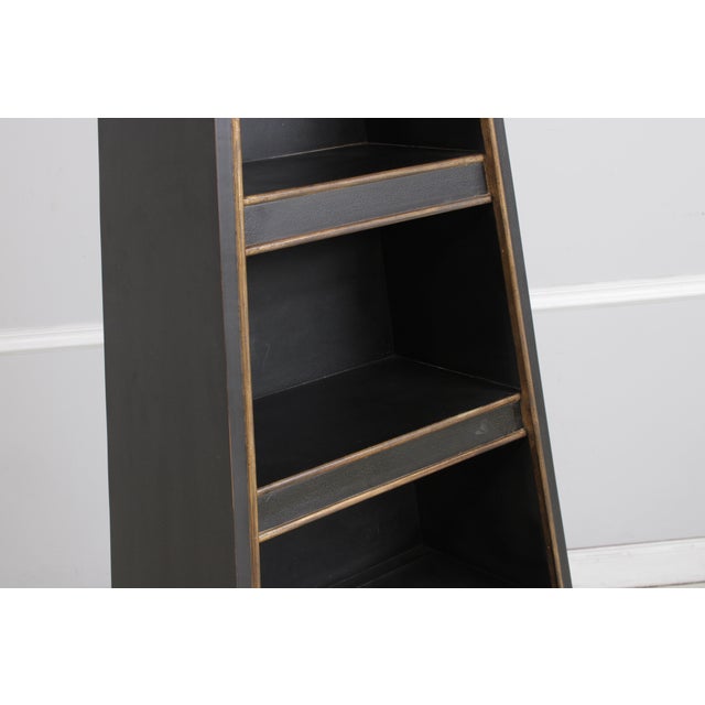 Regency Style Paint Decorated Open Bookshelf Unit For Sale - Image 12 of 16