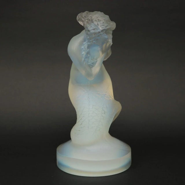 Glass Rene Lalique Opalescent Glass 'Naiade' Statuette For Sale - Image 7 of 13