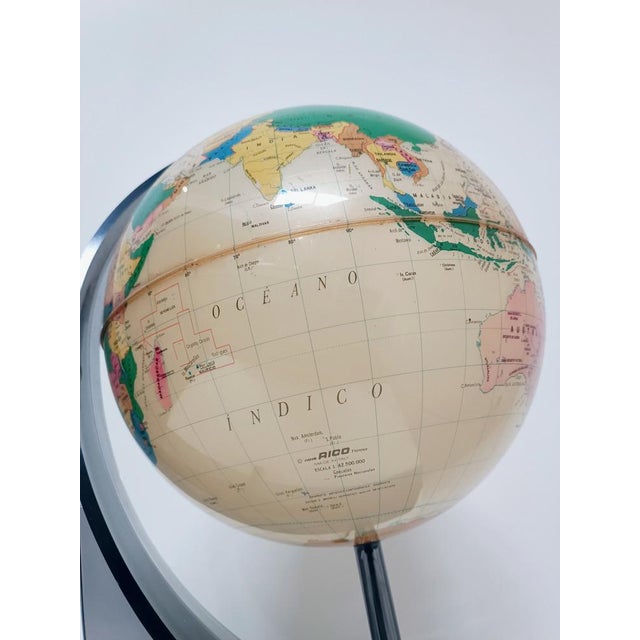 Illuminated Terrestrial Globe from Nova Rico, Florence, Italy, 1969 For Sale - Image 6 of 16