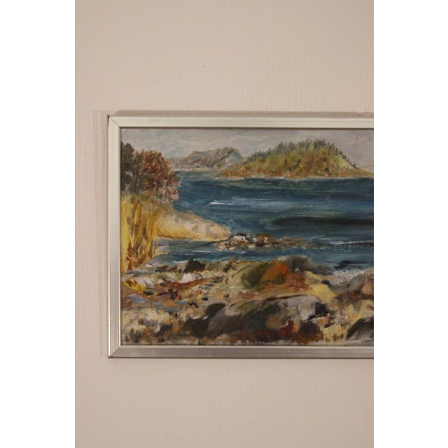 Barbro Herlitz, Islands, 1970s, Oil on Panel, Framed For Sale - Image 9 of 16