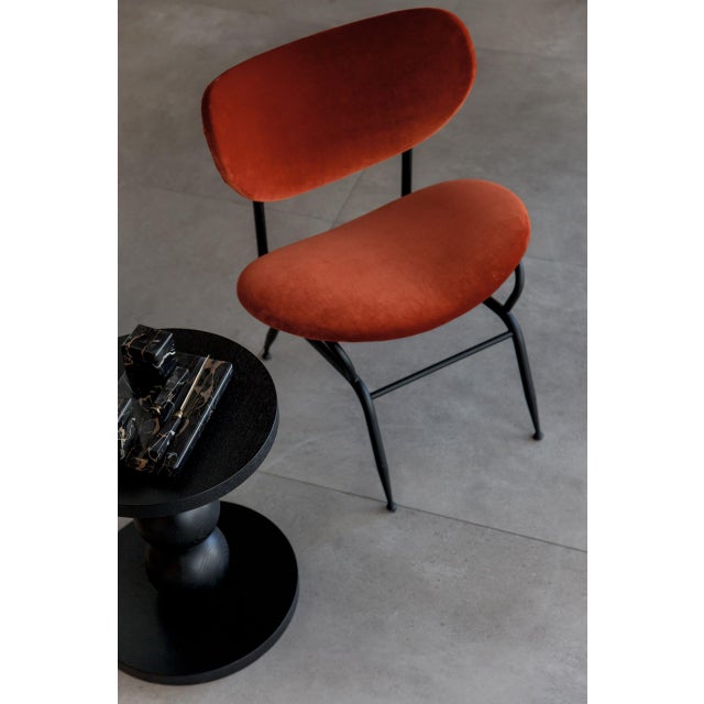 Mid-Century Modern Midentury Chair in Orange For Sale - Image 3 of 7