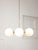 Vintage Italian Six-Arm Sputnik Chandelier with Opaline Shades For Sale - Image 12 of 18