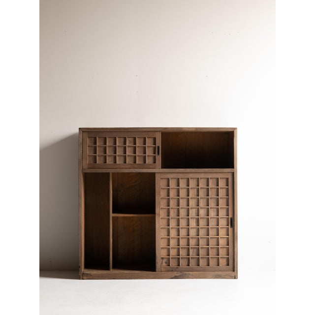 Japanese Modern Cabinet 1920-1940s / Tansu Wabi-Sabi For Sale - Image 4 of 18