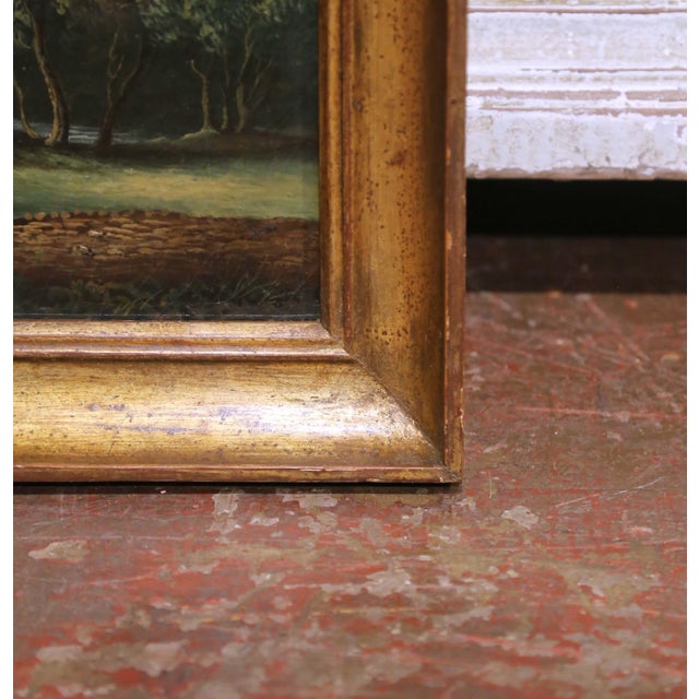 Pair of Early 19th Century French Pendant Landscape Oil on Canvas Paintings For Sale - Image 13 of 18