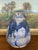 Mid 20th Century Signed Studio Art Pottery Vase With Expressive Blue Drip Glaze and Textured Stoneware Body. For Sale - Image 5 of 8